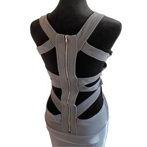 Decibel Gray Back Out Bodycon Dress - Women’s Size X-Large.